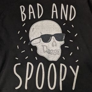 LOOK HUMAN Bad and spoopy black pullover